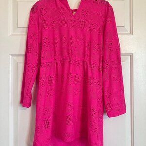 O'Rageous Girls XL(16) Hot Pink Swim Coverup with Hood